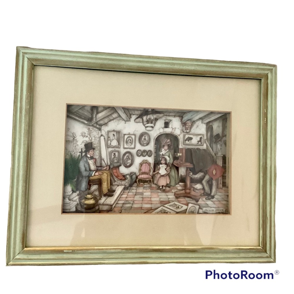 VTG 1973 ANTON PIECK 3D ART LITHOGRAPH PRINT PHOTO SHOP PHOTOGRAPHER PICTURE DAY